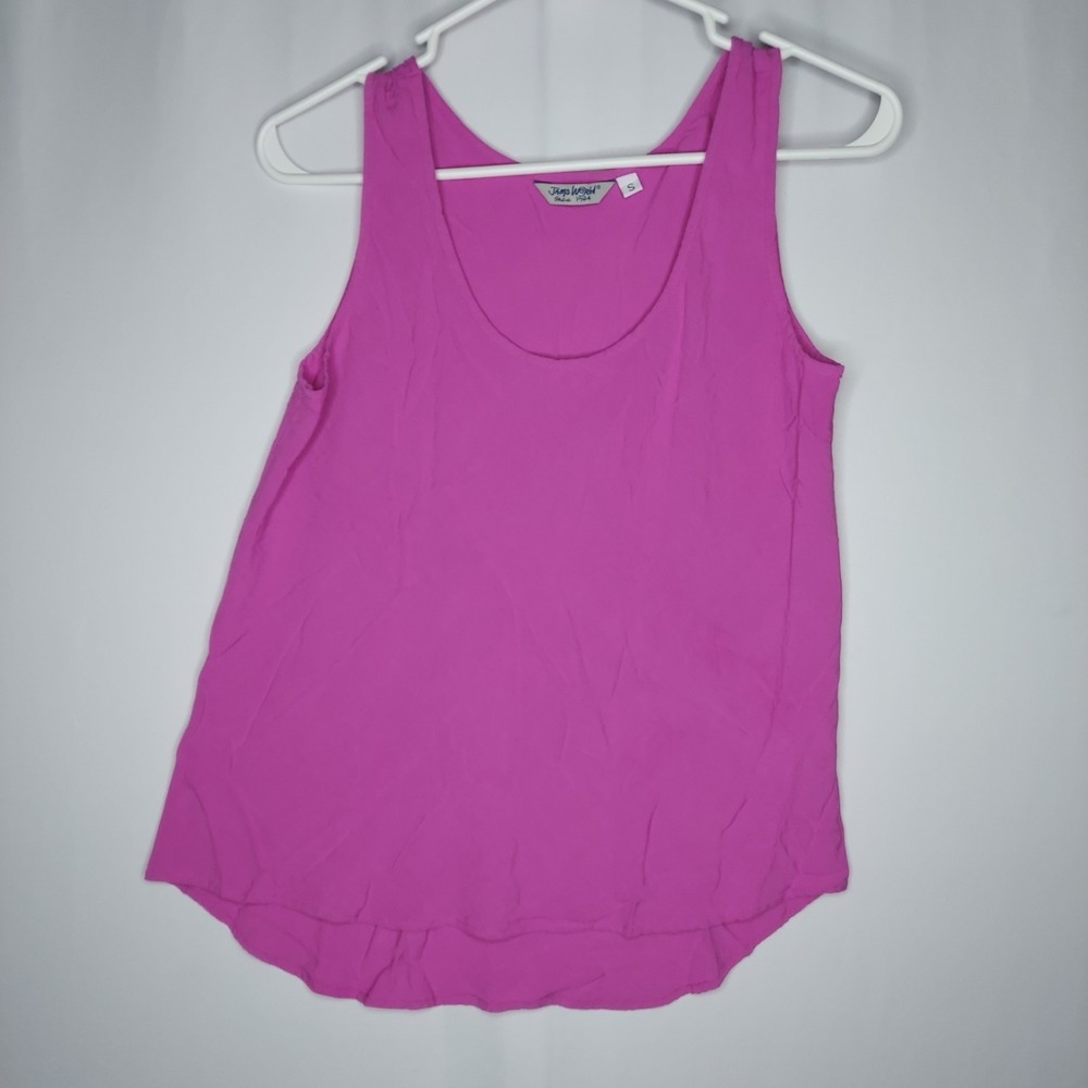 Jams World Tank Women‎ Small Pink Scoop Neck Coastal Beach Vacation Hawaii